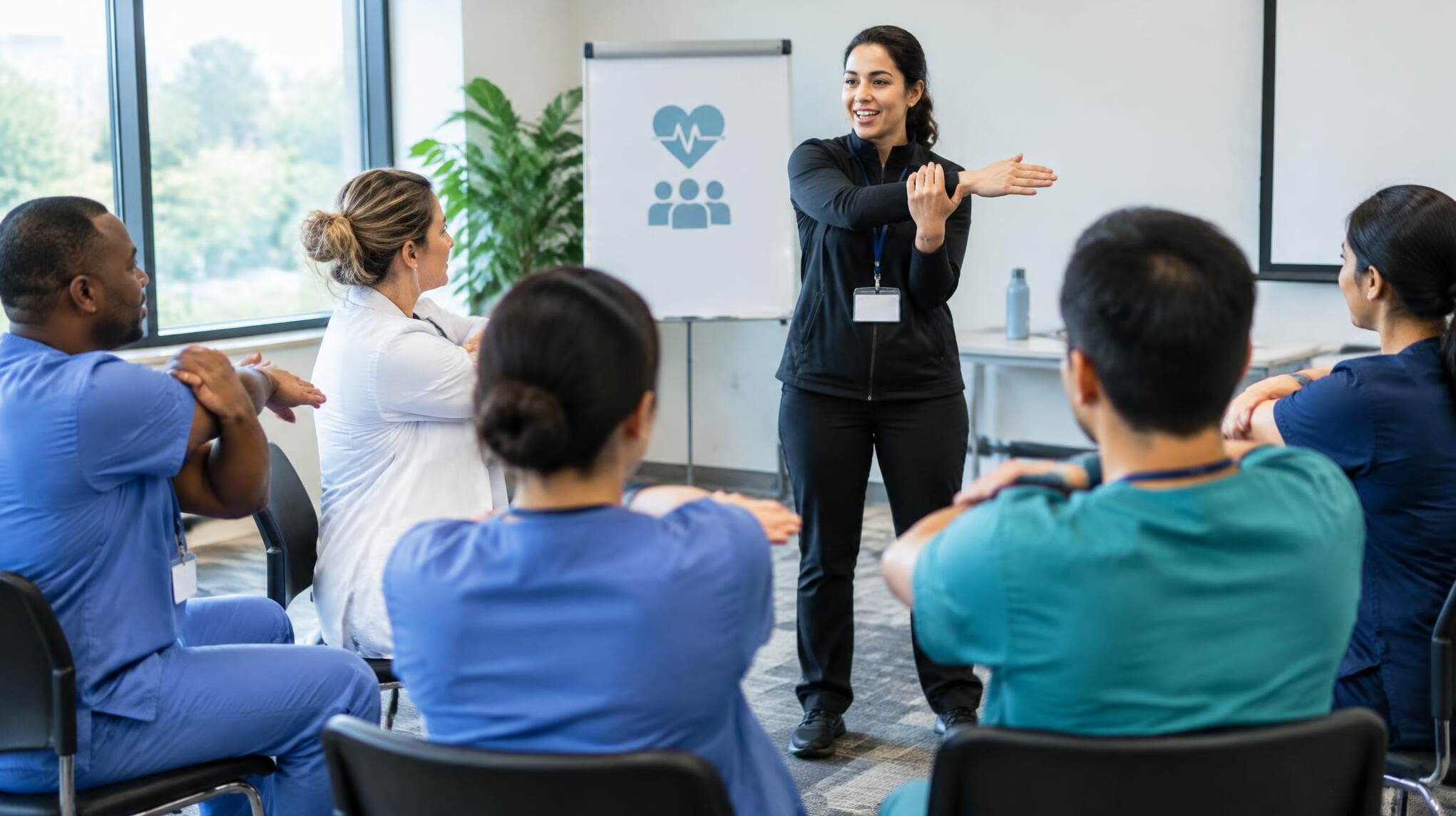 person leading workshop