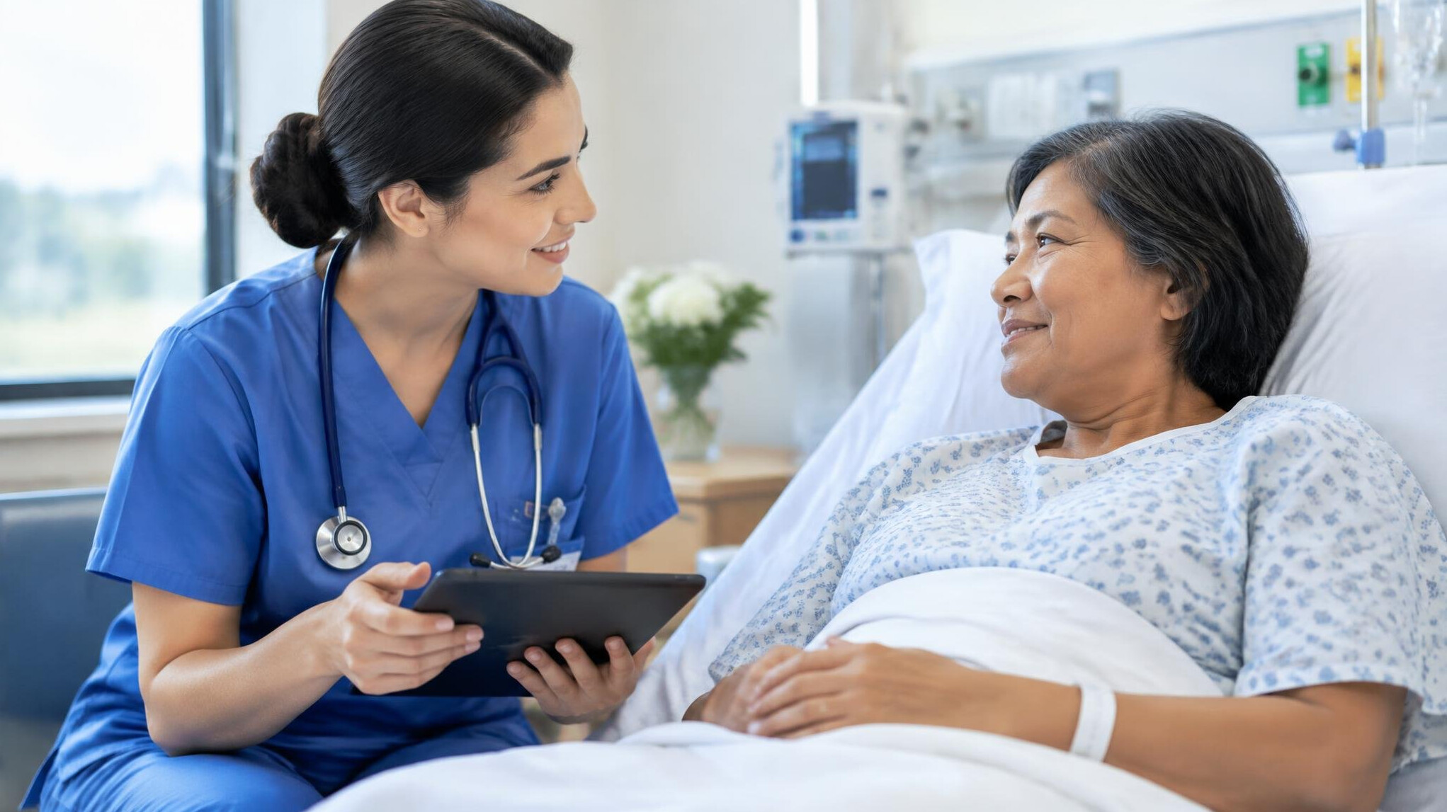 nurse with patient